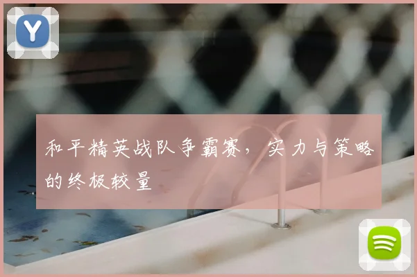 和平精英战队争霸赛,实力与策略的终极较量